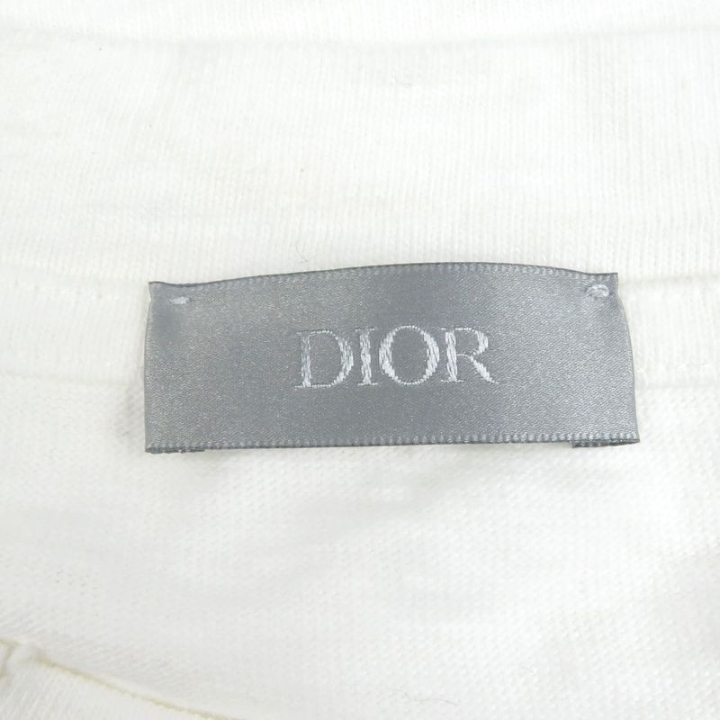DIOR Homme 34dj696a0849 100% Cotton Damaged Logo Print Short Sleeve T-shirt