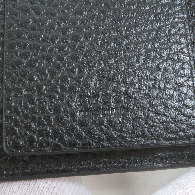 Gucci 456118 Leather GG Supreme Double G Gold Logo Hardware 6-ring Key Case