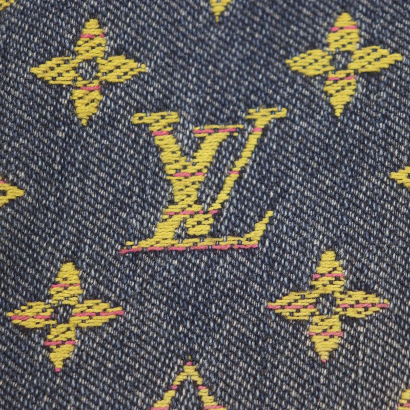 Louis Vuitton 23SS Monogram Lvhardware Leather Denim Shorts With Patches