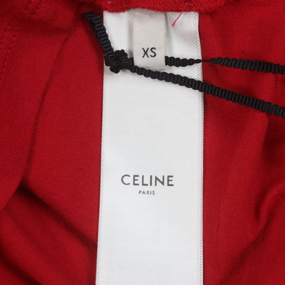 Celine 2x826501f 100% Cotton Strange Print Crew Neck Short Sleeve Red XS Made