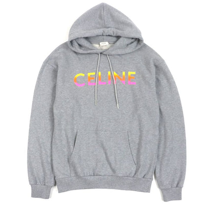 Celine 2y753670q Gradient Logo Print Pullover Hoodie Gray XS Made In Italy