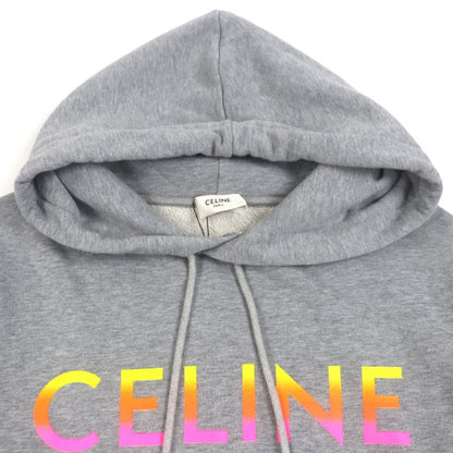 Celine 2y753670q Gradient Logo Print Pullover Hoodie Gray XS Made In Italy