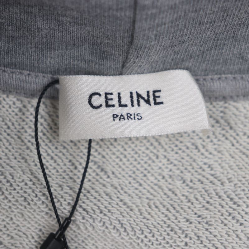 Celine 2y753670q Gradient Logo Print Pullover Hoodie Gray XS Made In Italy