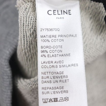 Celine 2y753670q Gradient Logo Print Pullover Hoodie Gray XS Made In Italy