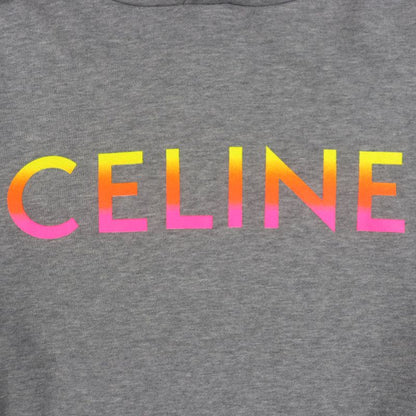 Celine 2y753670q Gradient Logo Print Pullover Hoodie Gray XS Made In Italy