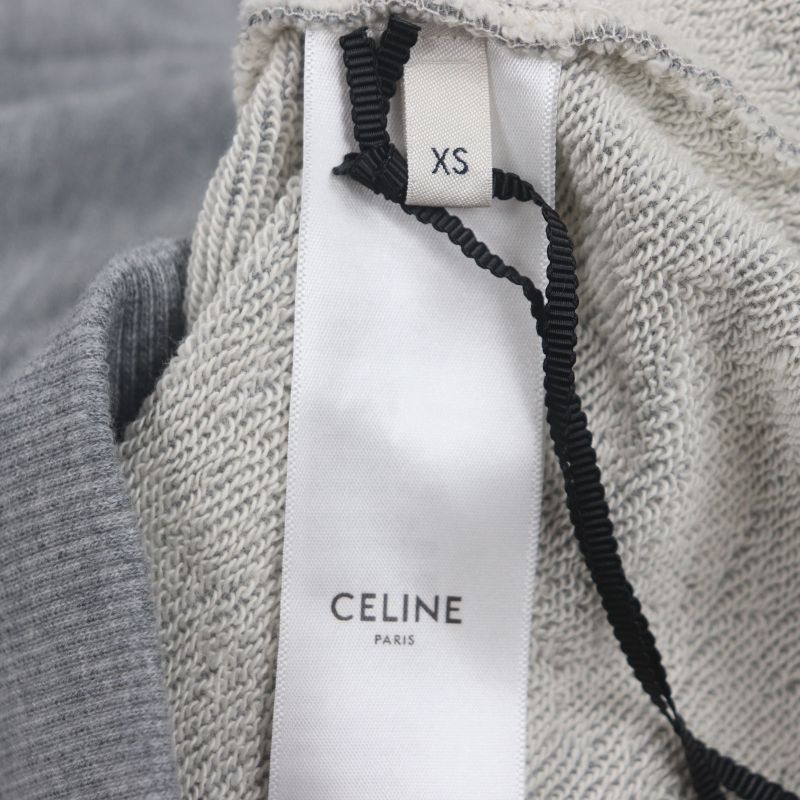 Celine 2y753670q Gradient Logo Print Pullover Hoodie Gray XS Made In Italy