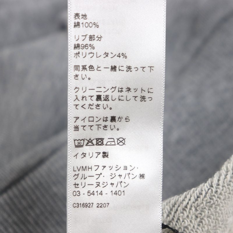 Celine 2y753670q Gradient Logo Print Pullover Hoodie Gray XS Made In Italy