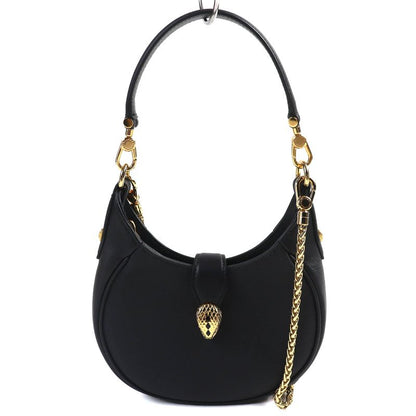 Bvlgari Bulgari 292051 Serpenti Ellipse Small 2WAY Leather Handbag Chain