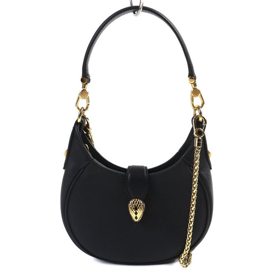 Bvlgari Bulgari 292051 Serpenti Ellipse Small 2WAY Leather Handbag Chain