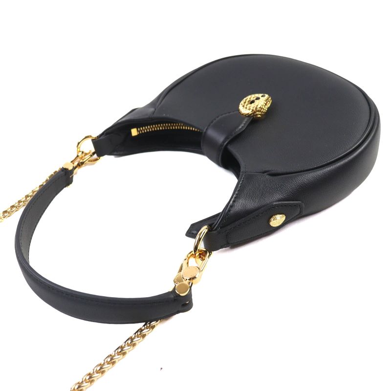 Bvlgari Bulgari 292051 Serpenti Ellipse Small 2WAY Leather Handbag Chain