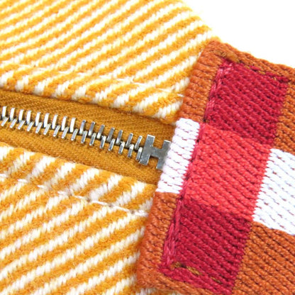 Hermes Brid A Black PM Au Carré 100% Wool Fauve Orange Silver Hardware H Logo