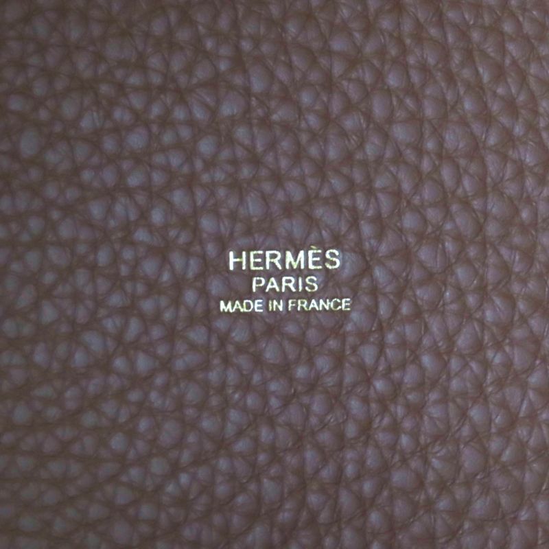 Hermes Picotin Lock PM Gold Taurillon Clemence Gold Hardware Handbag Engraved K