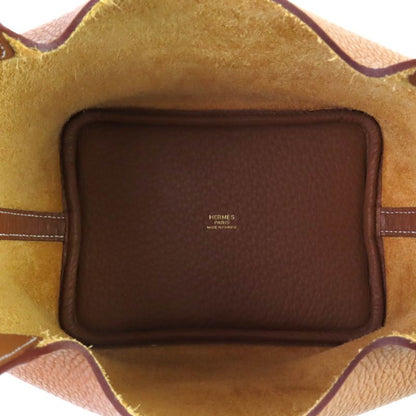 Hermes Picotin Lock PM Gold Taurillon Clemence Gold Hardware Handbag Engraved K