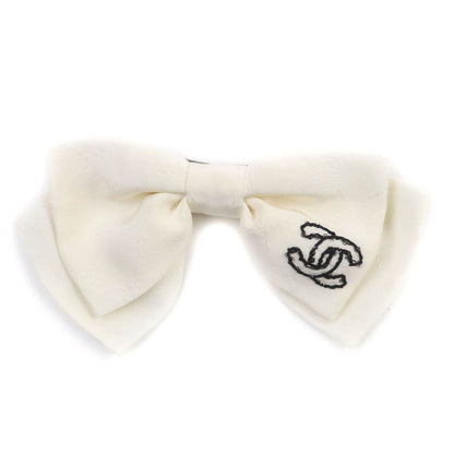 CHANEL 25C Aaa730 2025 Cruise Silk Coco Embroidered Ribbon Barrette With