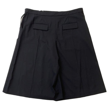Hermes Pants Double Button Wide Shorts Wool 44 Black