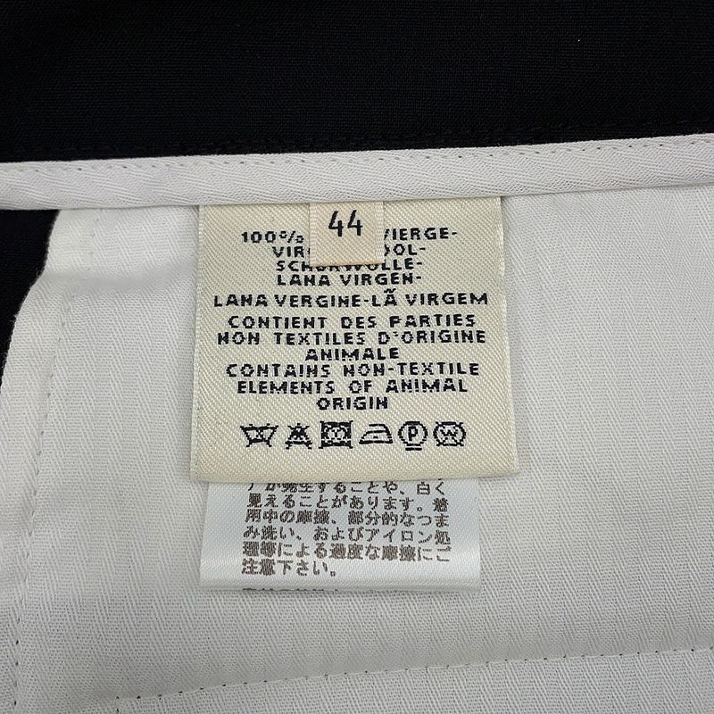 Hermes Pants Double Button Wide Shorts Wool 44 Black
