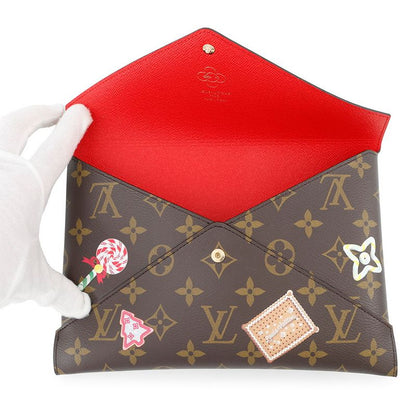 Louis Vuitton Clutch Monogram Pochette Kirigami Christmas Limited Candy Red