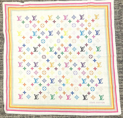 Louis Vuitton Multicolor Takashi Murakami Bandana Scarf: X3200