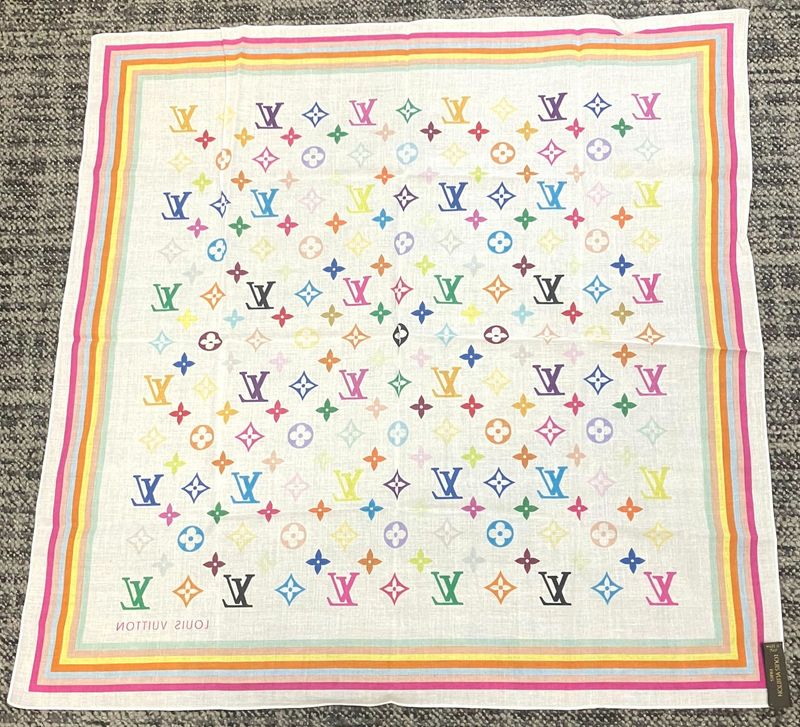 Louis Vuitton Multicolor Takashi Murakami Bandana Scarf: X3200