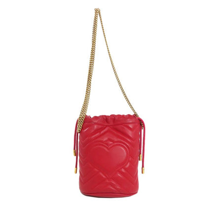 Gucci 575163 GG Marmont Chain Shoulder Bag Calf Women