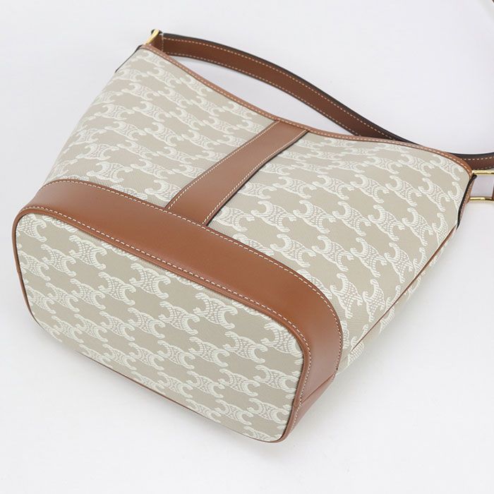 Celine Small Bucket Triomphe Canvas 191442cas Shoulder Bag Triomphe Canvas Calf