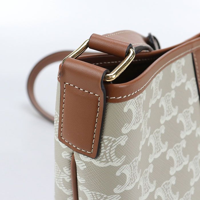 Celine Small Bucket Triomphe Canvas 191442cas Shoulder Bag Triomphe Canvas Calf