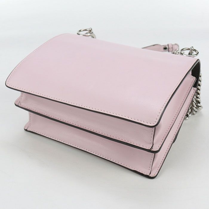 Fendi Chain Canai 8m0381 SR0 Crossbody Shoulder Bag Leather Women