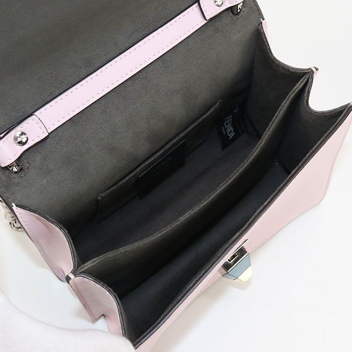 Fendi Chain Canai 8m0381 SR0 Crossbody Shoulder Bag Leather Women