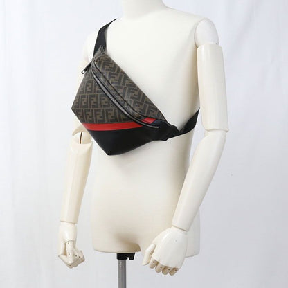 Fendi Belt Bag Diagonal 7va434 A9XS Body Bag PVC Leather Men