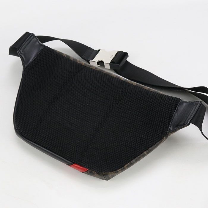 Fendi Belt Bag Diagonal 7va434 A9XS Body Bag PVC Leather Men