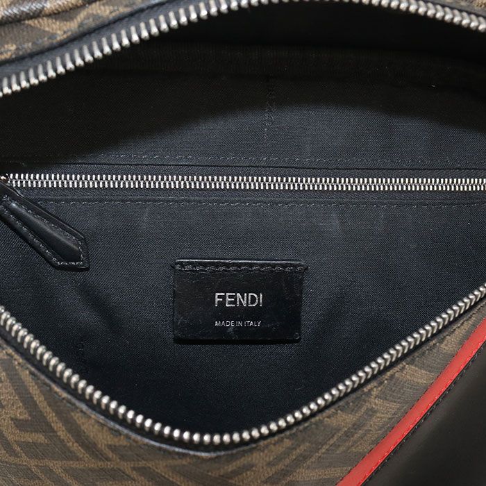 Fendi Belt Bag Diagonal 7va434 A9XS Body Bag PVC Leather Men