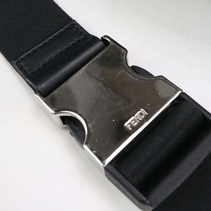Fendi Belt Bag Diagonal 7va434 A9XS Body Bag PVC Leather Men