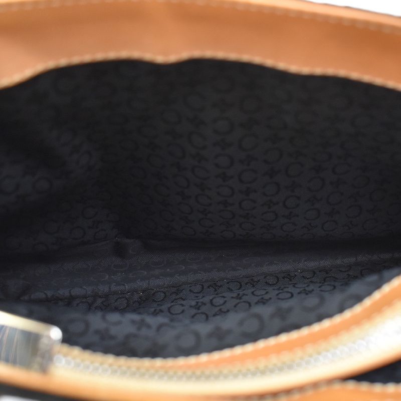 Celine Macadam Pattern Hand Tote Bag Suede Leather Black 68kb064