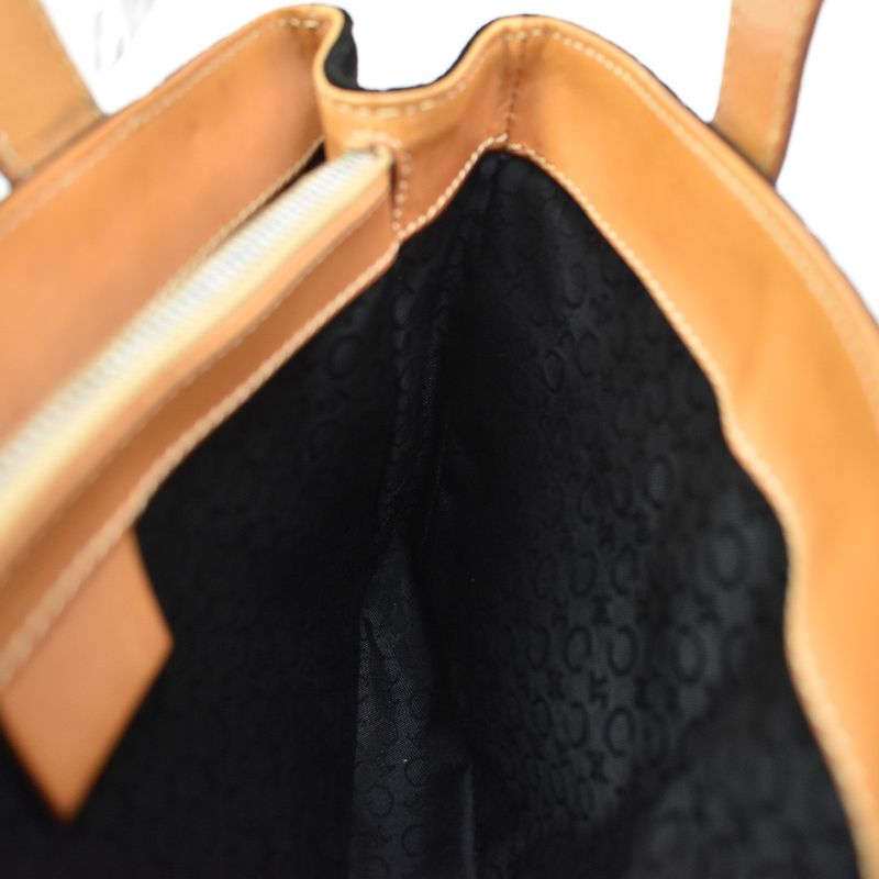 Celine Macadam Pattern Hand Tote Bag Suede Leather Black 68kb064