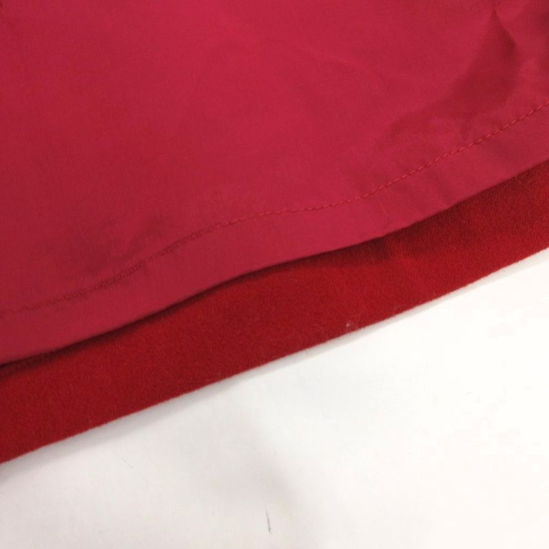 Christian DIOR Wrap Skirt Wool S Red FF - ECT