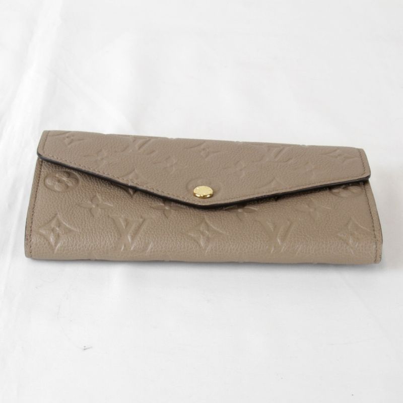 Louis Vuitton Monogram Empreinte Portefeuille Sarah M82256 Wallet Leather Brown