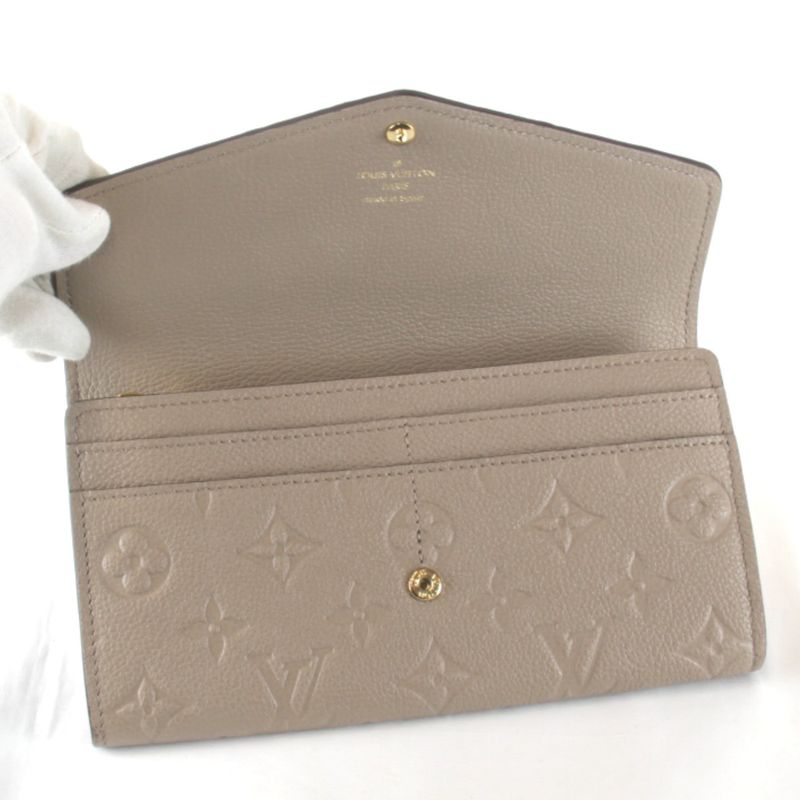 Louis Vuitton Monogram Empreinte Portefeuille Sarah M82256 Wallet Leather Brown
