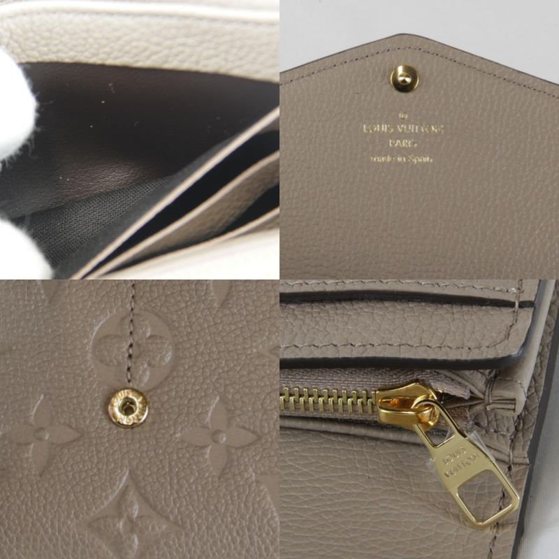 Louis Vuitton Monogram Empreinte Portefeuille Sarah M82256 Wallet Leather Brown
