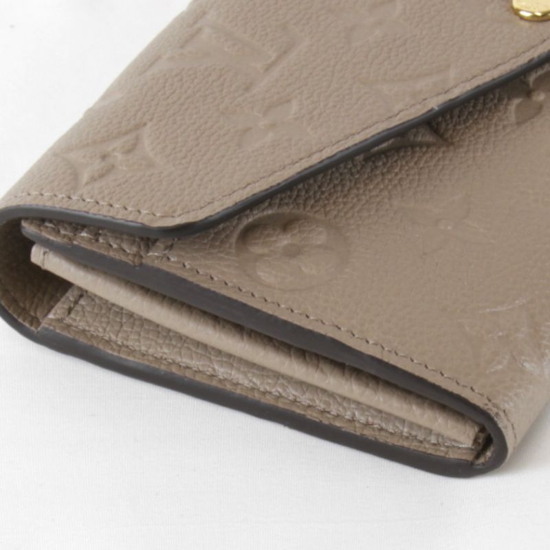 Louis Vuitton Monogram Empreinte Portefeuille Sarah M82256 Wallet Leather Brown