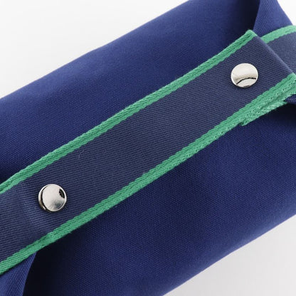 Hermes Brid A Black GM Canvas Blue Marine Green Unisex Handbag