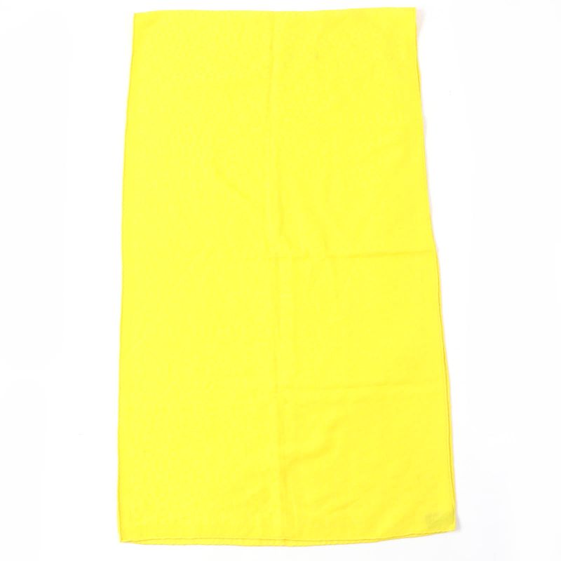 Hermes Cashmere Silk H Pattern Large Scarf Shawl Yellow Made In France Men Women