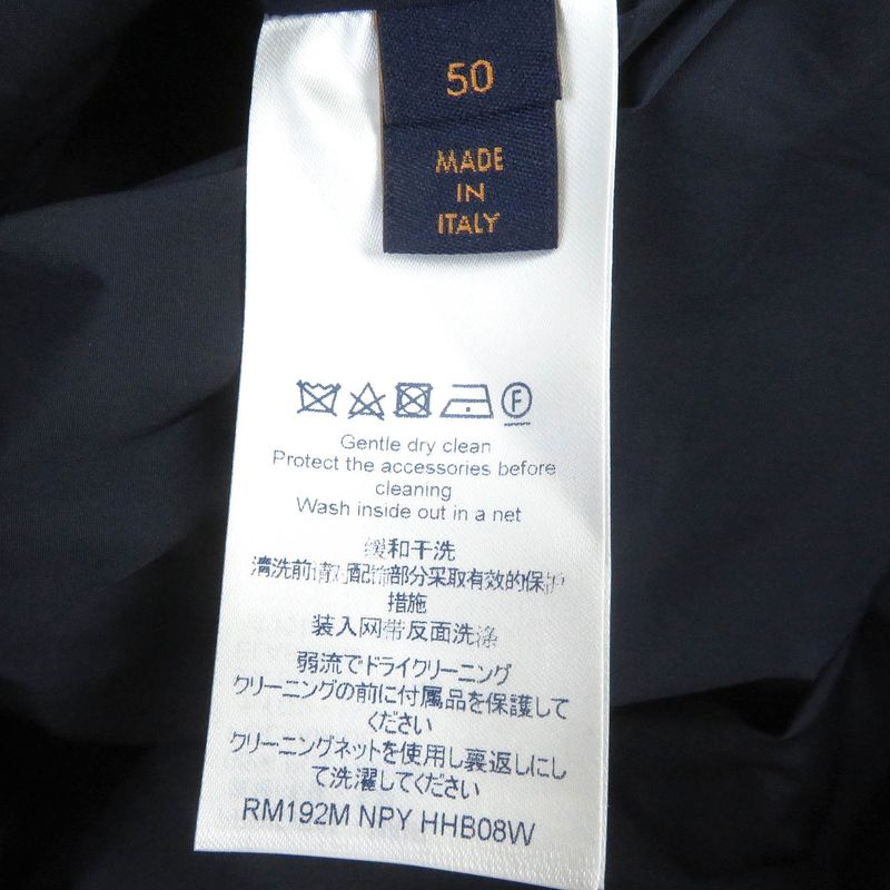 Louis Vuitton 19AW Windbreaker With Belt Pocket Blouson Anorak Hoodie Navy 50