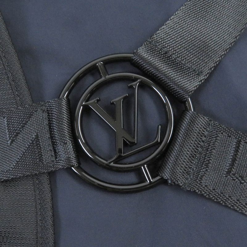 Louis Vuitton 19AW Windbreaker With Belt Pocket Blouson Anorak Hoodie Navy 50