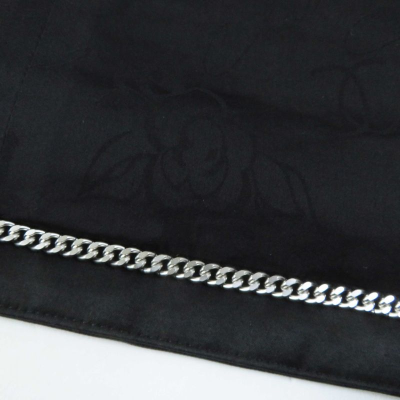 CHANEL P57185 Leather Used Sequins Checkered Tweed Jacket Black White 34 Made