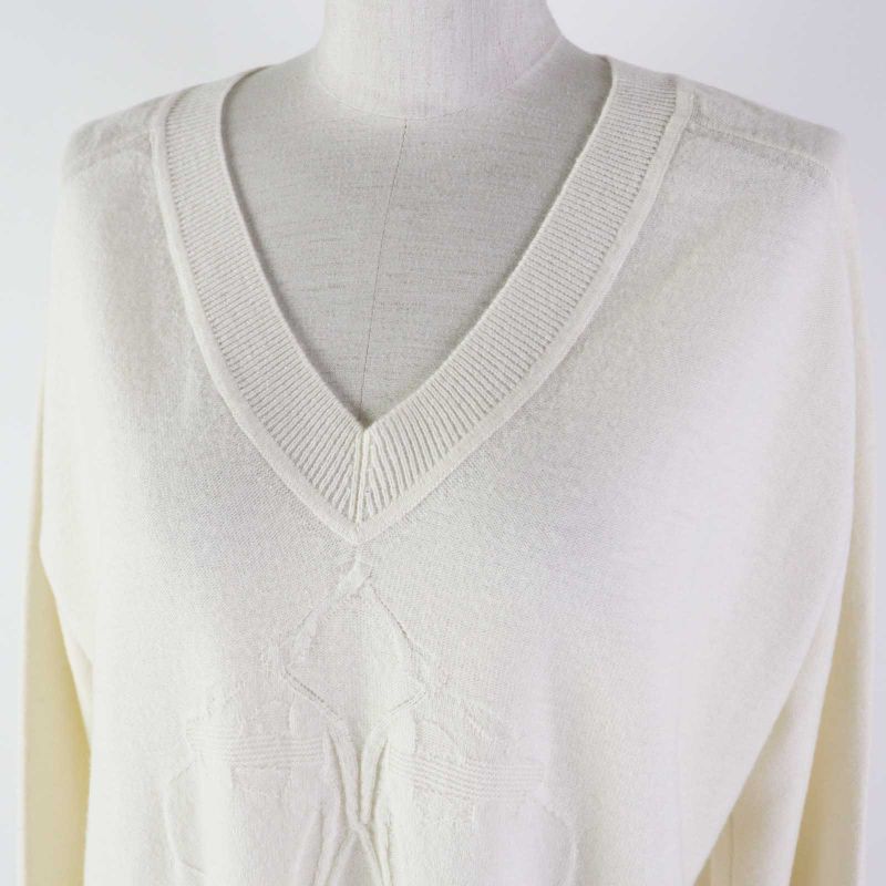Hermes 21SS Brides De GALA Ceremonial Maitreya Wool Cashmere Blend Long Sleeve