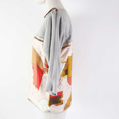 Hermes Echec AU ROI Checkmate Silk Cotton Sleeve Zip Design Twill Raine Cut