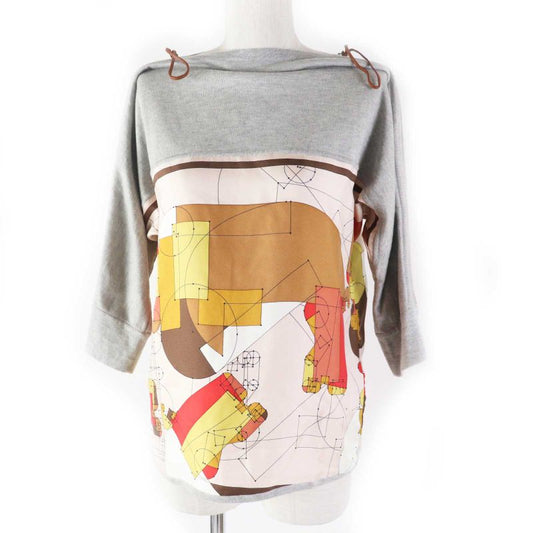 Hermes Echec AU ROI Checkmate Silk Cotton Sleeve Zip Design Twill Raine Cut