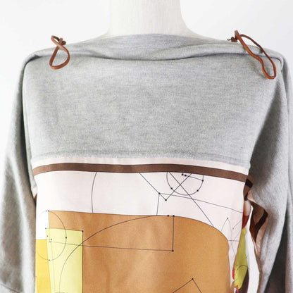 Hermes Echec AU ROI Checkmate Silk Cotton Sleeve Zip Design Twill Raine Cut