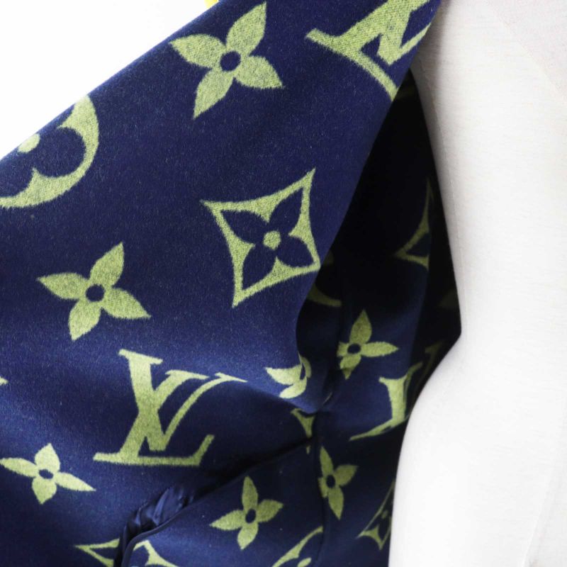 Louis Vuitton Fjc022nuv Giant Monogram Wool Silk Lambleather With Belt Back