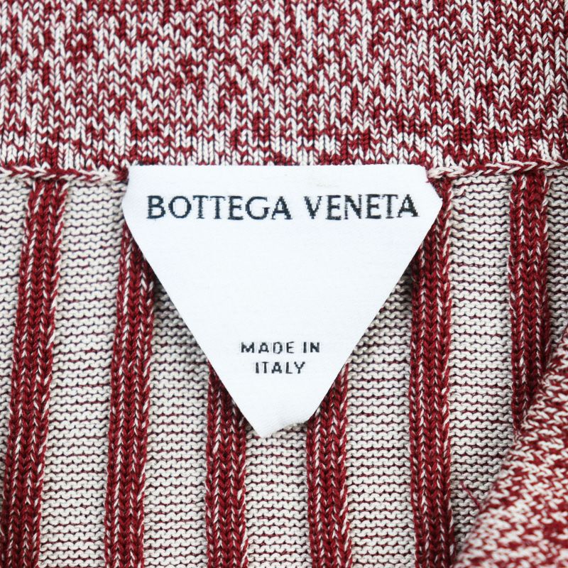 Bottega Veneta 2022 728349 Cotton Ribbed Long Sleeve Knit Polo